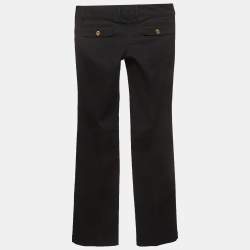 Pre Owned Dolce & Gabbana Black Cotton Trousers S