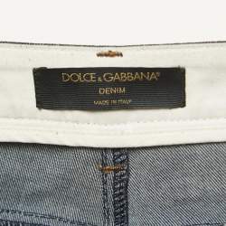 Pre Owned Dolce & Gabbana Dark Blue Denim Skinny Jeans M Waist 30"
