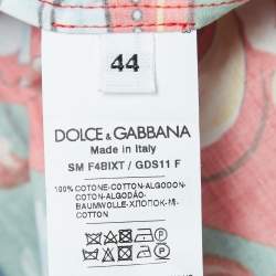 Pre Owned Dolce & Gabbana Multicolor Carretto Print Gathered Mini Skirt M