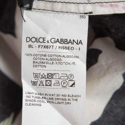 Pre Owned Dolce & Gabbana Multicolor Floral Print Cotton Blouse M