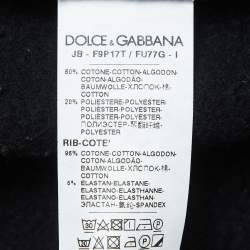 Pre Owned Dolce & Gabbana Black Graphic Print Cotton Blend Hoodie S