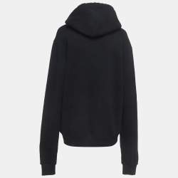 Pre Owned Dolce & Gabbana Black Graphic Print Cotton Blend Hoodie S