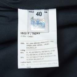 Dolce & Gabbana Navy Blue Wool Skirt Suit S