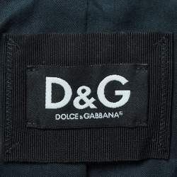 Dolce & Gabbana Navy Blue Wool Skirt Suit S