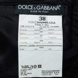 Pre Owned Dolce & Gabbana Black Embroidered Tulle Strappy Mini Dress S