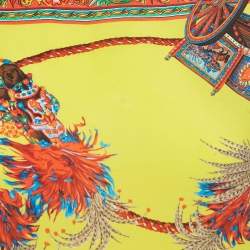 Pre Owned Dolce & Gabbana Multicolor Print Silk Boat Neck Top S