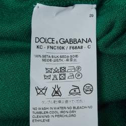 Pre Owned Dolce & Gabbana Green Knit Buttoned Cardigan L