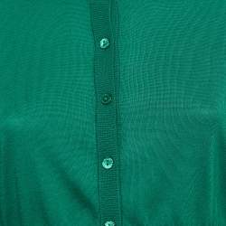 Pre Owned Dolce & Gabbana Green Knit Buttoned Cardigan L