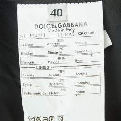 Pre Owned Dolce & Gabbana Black Crepe Buttoned Jacket S