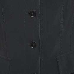 Pre Owned Dolce & Gabbana Black Crepe Buttoned Jacket S