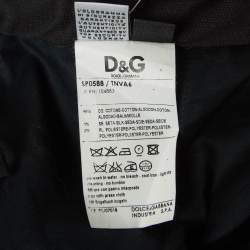 Pre Owned Dolce & Gabbana Black Velvet Trousers M