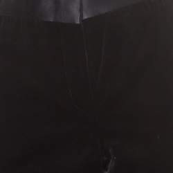 Pre Owned Dolce & Gabbana Black Velvet Trousers M