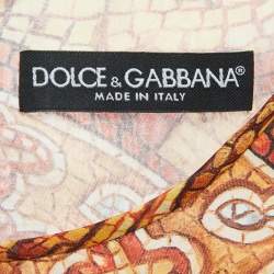 Pre Owned Dolce & Gabbana Multicolor Print Silk Sleeveless Maxi Dress S