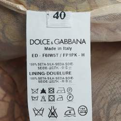 Pre Owned Dolce & Gabbana Multicolor Print Silk Sleeveless Maxi Dress S