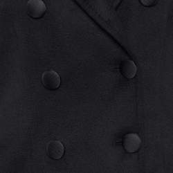 Pre Owned Dolce & Gabbana Black Cashmere Double-Breasted Coat L