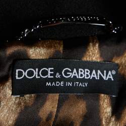 Dolce & Gabbana Black Wool Double-Breasted Coat S