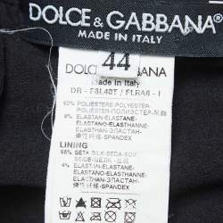 Pre Owned Dolce & Gabbana Black Tulle Ruched Mini Dress M