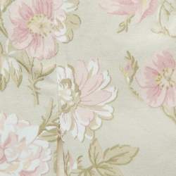 Pre Owned D&G Sage Green Floral Print Silk Lace Accent Mini Dress S