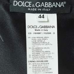 Pre Owned Dolce & Gabbana Plaid Tweed A-Line Mini Dress M
