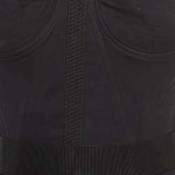 Pre Owned Dolce & Gabbana Black Silk Strappy Corset Top S