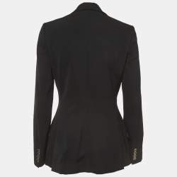 Pre Owned Dolce & Gabbana Black Wool Single Breasted Blazer M