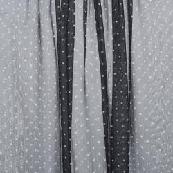 Pre Owned Dolce & Gabbana Black Dotted Silk Chiffon Sleeveless Top M