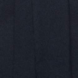 Pre Owned Dolce & Gabbana Navy Blue Cashmere and Silk Knit Neck Tie Top M