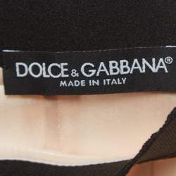 Pre Owned Dolce & Gabbana Light Pink Floral Print Silk Midi Skirt S