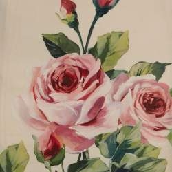 Pre Owned Dolce & Gabbana Light Pink Floral Print Silk Midi Skirt S