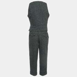 Dolce & Gabbana Grey Wool Blend Knit Vest and Pants Suit M