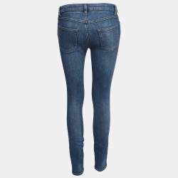 Dolce & Gabbana Blue Sacred Heart Embroidery Denim Skinny Jeans S Waist 25''