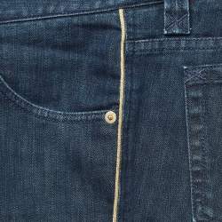 Pre Owned Dolce & Gabbana Navy Blue Side Stripe Denim Jeans S Waist 28''