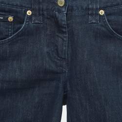Pre Owned Dolce & Gabbana Navy Blue Side Stripe Denim Jeans S Waist 28''