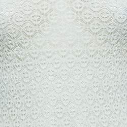 Pre Owned Dolce & Gabbana White Patterned Knit Sleeveless Top S