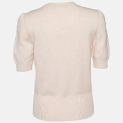 Pre Owned Dolce & Gabbana Light Pink Je T'aime Mama Cashmere Sweater M