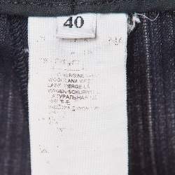Dolce & Gabbana Navy Blue Pinstripe Wool Formal Trousers M