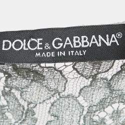 Pre Owned Dolce & Gabbana Sage Green Floral Lace Sleeveless Blouse S