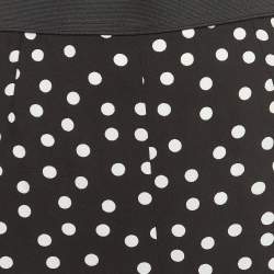 Pre Owned Dolce & Gabbana Black Dotted Crepe Pants M
