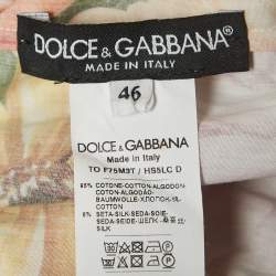 Dolce & Gabbana Multicolor Floral Print Cotton Crop Top L