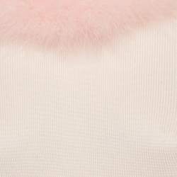 Pre Owned Dolce & Gabbana Powder Pink Feather Trimmed Silk Knit Long Sleeve Jumper S
