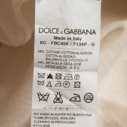 Pre Owned Dolce & Gabbana Cream Knit Back and Front Buttoned Cardigan S