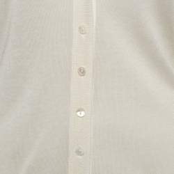 Pre Owned Dolce & Gabbana Cream Knit Back and Front Buttoned Cardigan S