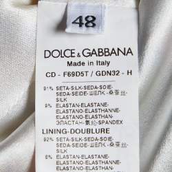 Pre Owned Dolce & Gabbana Multicolor Queen Print Silk Kimono Dress l
