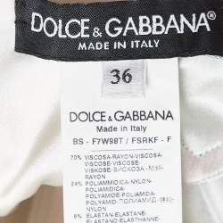 Pre Owned Dolce & Gabbana Red Floral Print Crepe Sleeveless Corset Crop Top XS