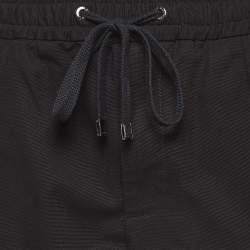 Pre Owned Dolce & Gabbana Black Cotton Cargo Drawstring Jog Pants L