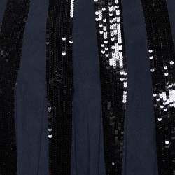 Pre Owned Dolce & Gabbana Navy Blue Cotton Sequined Skirt M