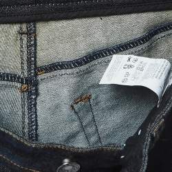 Pre Owned Dolce & Gabbana Pretty Navy Washed Denim Skinny Jeans S Waist 28"