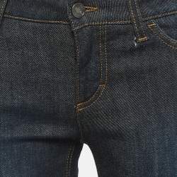 Pre Owned Dolce & Gabbana Pretty Navy Washed Denim Skinny Jeans S Waist 28"