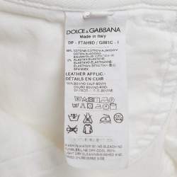 Pre Owned Dolce & Gabbana White Denim Flared Jeans S Waist 25"