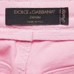 Pre Owned Dolce & Gabbana Pink Denim Pretty Fit Jeans S Waist 25"
